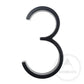 house number Bayside Luxe - Black Floating and Flush House Numbers - 125mm