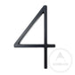 house number Bayside Luxe - Black Floating and Flush House Numbers - 125mm