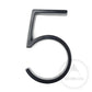 house number Bayside Luxe - Black Floating and Flush House Numbers - 125mm