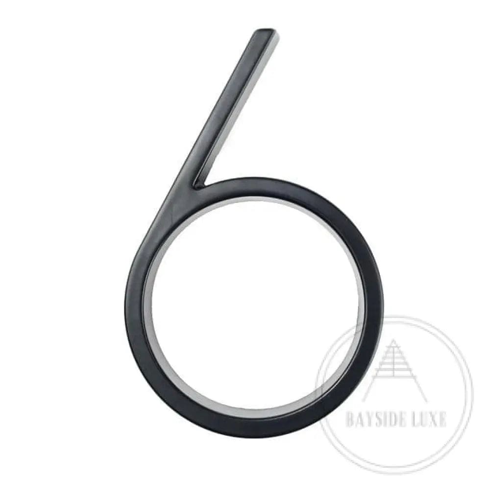 house number Bayside Luxe - Black Floating and Flush House Numbers - 125mm