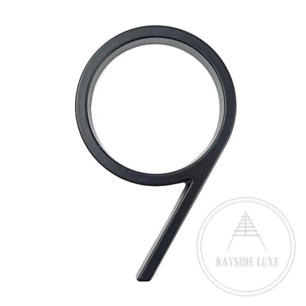 house number Bayside Luxe - Black Floating and Flush House Numbers - 125mm