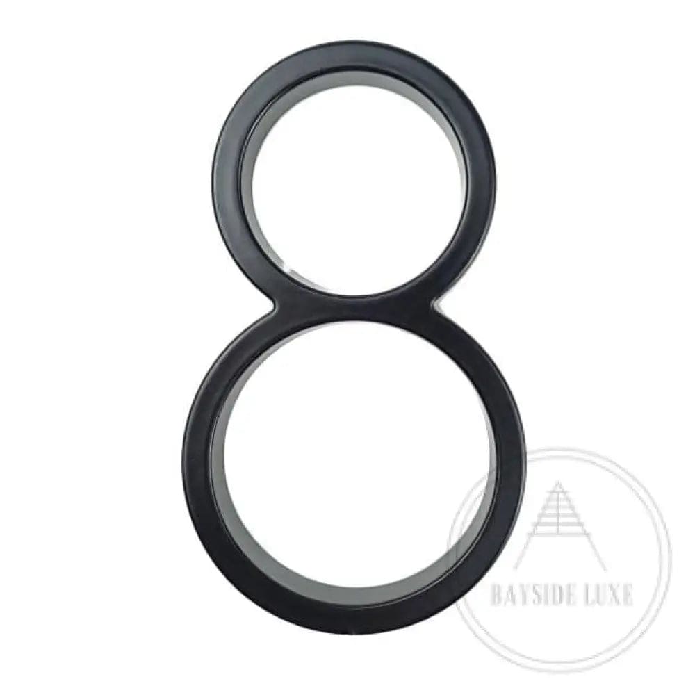 house number Bayside Luxe - Black Floating and Flush House Numbers - 125mm