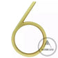 house number Bayside Luxe - Golden Brass Floating and Flush House Numbers - 125mm