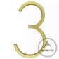 house number Bayside Luxe - Golden Brass Floating and Flush House Numbers - 125mm