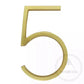 house number Bayside Luxe - Golden Brass Floating and Flush House Numbers - 125mm