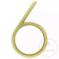 house number Bayside Luxe - Golden Brass Floating and Flush House Numbers - 125mm