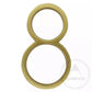 house number Bayside Luxe - Golden Brass Floating and Flush House Numbers - 125mm