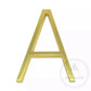 house number Bayside Luxe - Golden Brass Floating and Flush House Numbers - 125mm