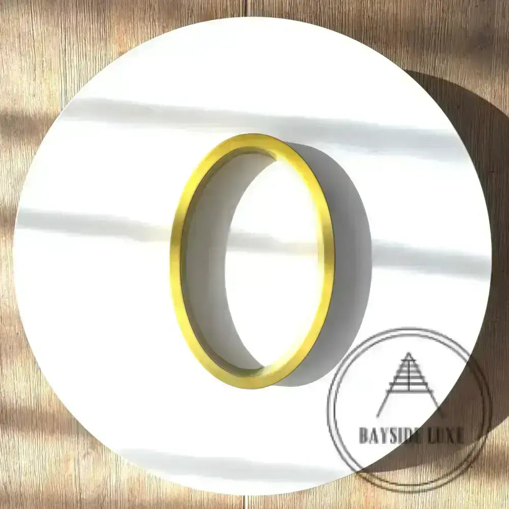 house number Bayside Luxe - Powder Coated Gold Floating and Flush House Numbers - 125mm