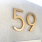House Number Modern Bayside Luxe Floating House Numbers - Gold 150mm