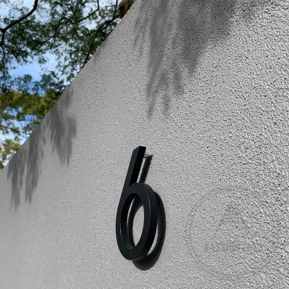 House Numbers 0 / Black / 150mm Modern Bayside Luxe Floating House Numbers - Black 150mm