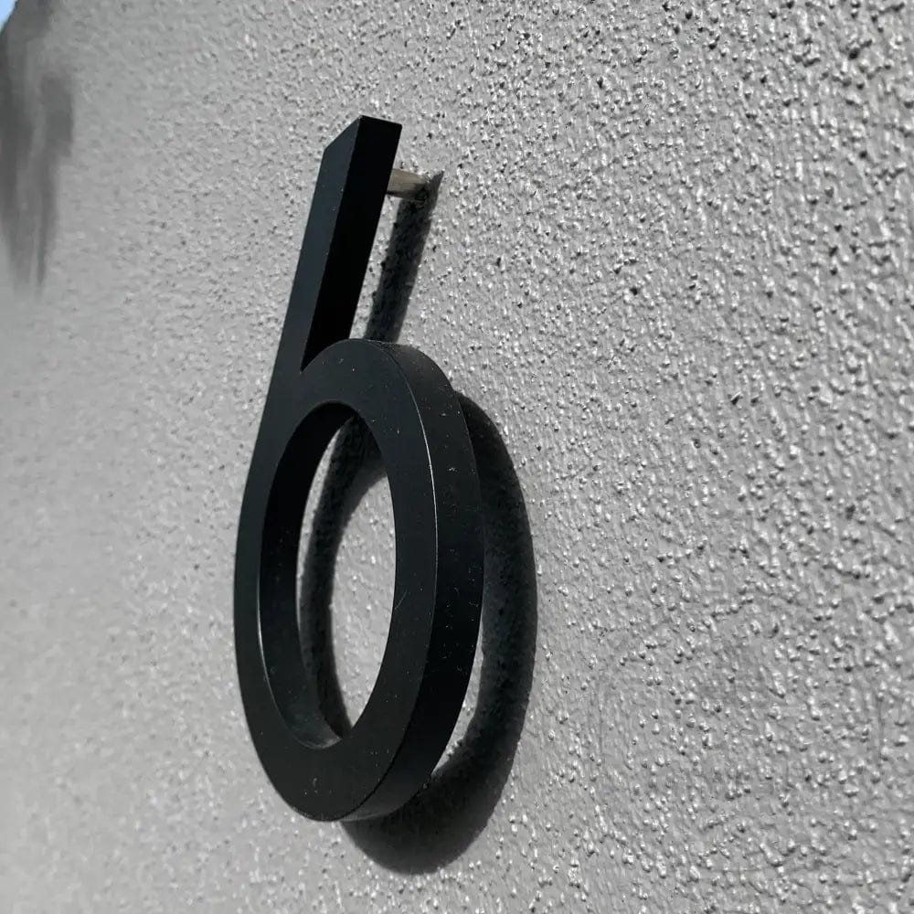 House Numbers 1 / Black / 150mm Modern Bayside Luxe Floating House Numbers - Black 150mm