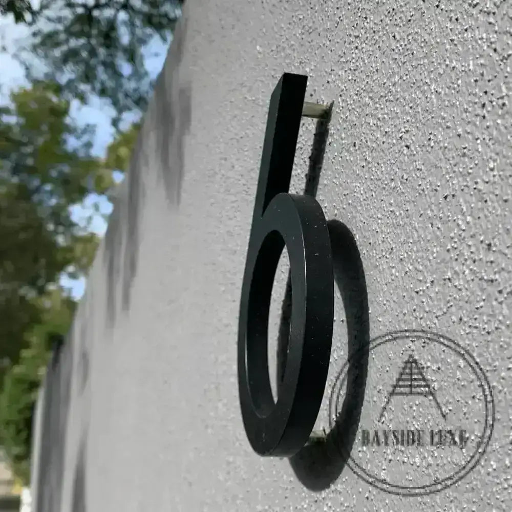 House Numbers 2 / Black / 150mm Modern Bayside Luxe Floating House Numbers - Black 150mm