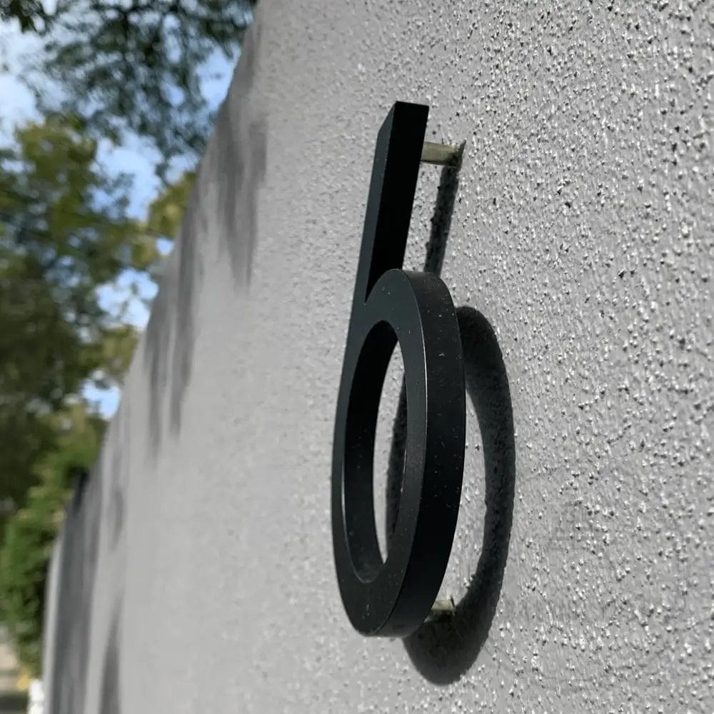 House Numbers 2 / Black / 150mm Modern Bayside Luxe Floating House Numbers - Black 150mm