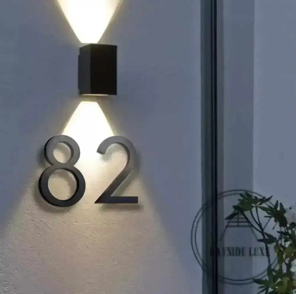 House Numbers 4 / Black / 150mm Modern Bayside Luxe Floating House Numbers - Black 150mm