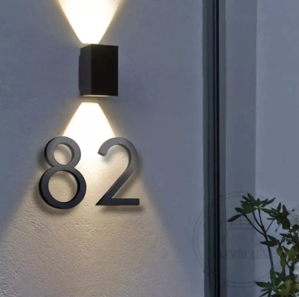 House Numbers 4 / Black / 150mm Modern Bayside Luxe Floating House Numbers - Black 150mm