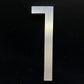 House Numbers and Letters 1 / 150mm / Brushed Silver Bayside Luxe Modern Floating House Numbers - Brushed Silver 150mm
