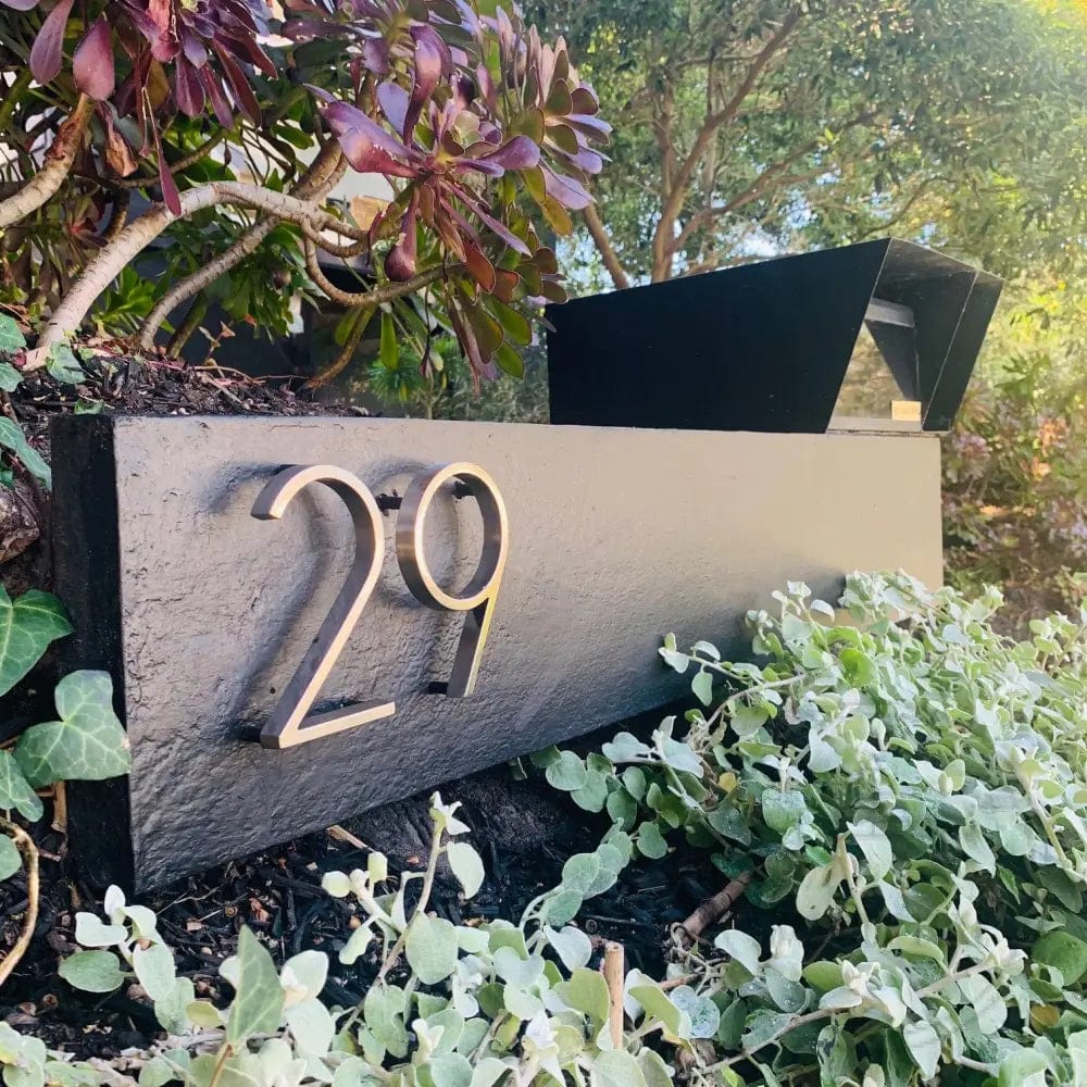 House Numbers and Letters 1 / Brushed Silver / 125mm Bayside Luxe - Brushed Silver Floating and Flush House Numbers - 125mm