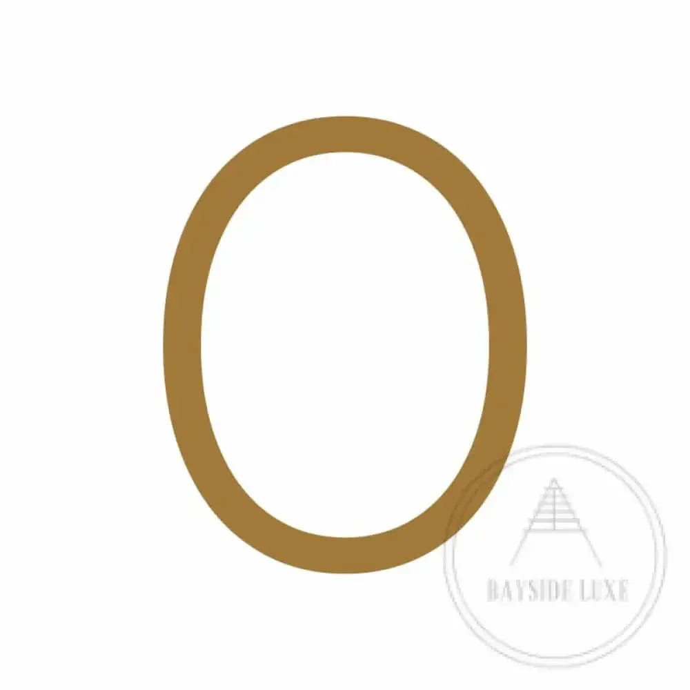 House Numbers and Letters 10 cm / 0 Bayside Luxe Signage - Solid Antique Brass Floating Numbers and Letters - Watson's Bay 10cm