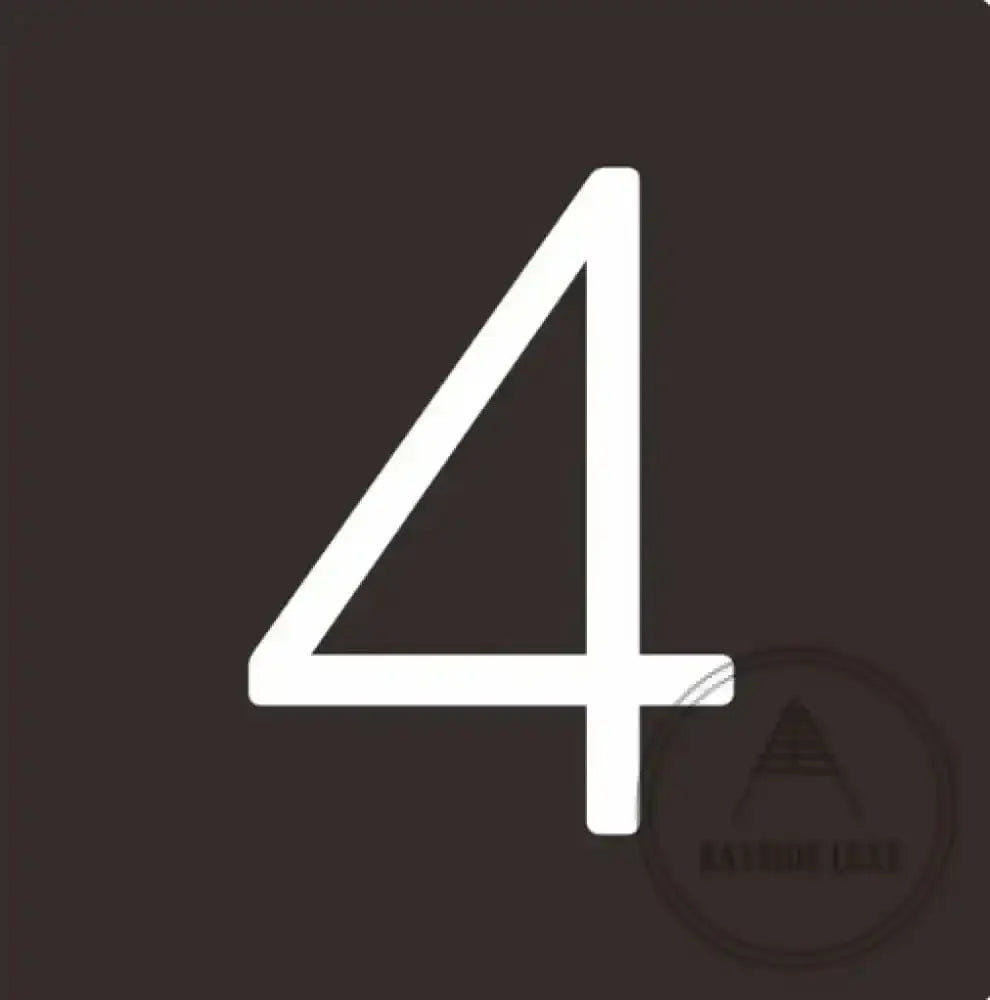 House Numbers and Letters 10 cm / 4 Bayside Luxe Signage - Solid White Brass Numbers and Letters - Watson's Bay 10cm