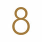 House Numbers and Letters 10 cm / 8 Bayside Luxe Signage - Solid Antique Brass House Numbers and Letters - Watson's Bay 10cm