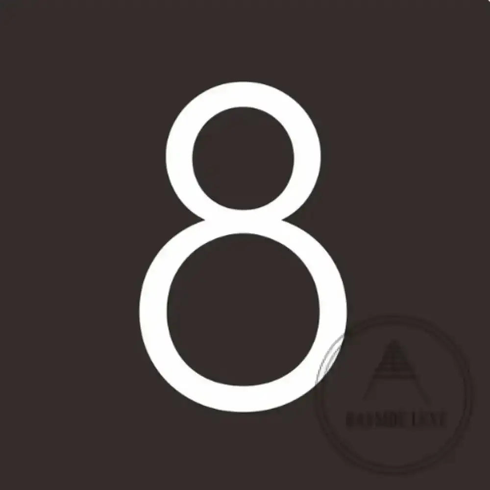 House Numbers and Letters 10 cm / 8 Bayside Luxe Signage - Solid White Brass Numbers and Letters - Watson's Bay 10cm