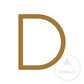 House Numbers and Letters 10 cm / D Bayside Luxe Signage - Solid Antique Brass Floating Numbers and Letters - Watson's Bay 10cm
