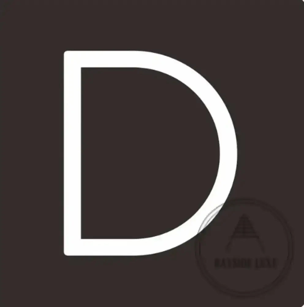 House Numbers and Letters 10 cm / D Bayside Luxe Signage - Solid White Brass Numbers and Letters - Watson's Bay 10cm