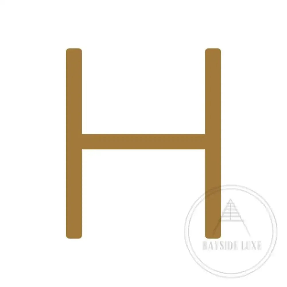 House Numbers and Letters 10 cm / H Bayside Luxe Signage - Solid Antique Brass Floating Numbers and Letters - Watson's Bay 10cm