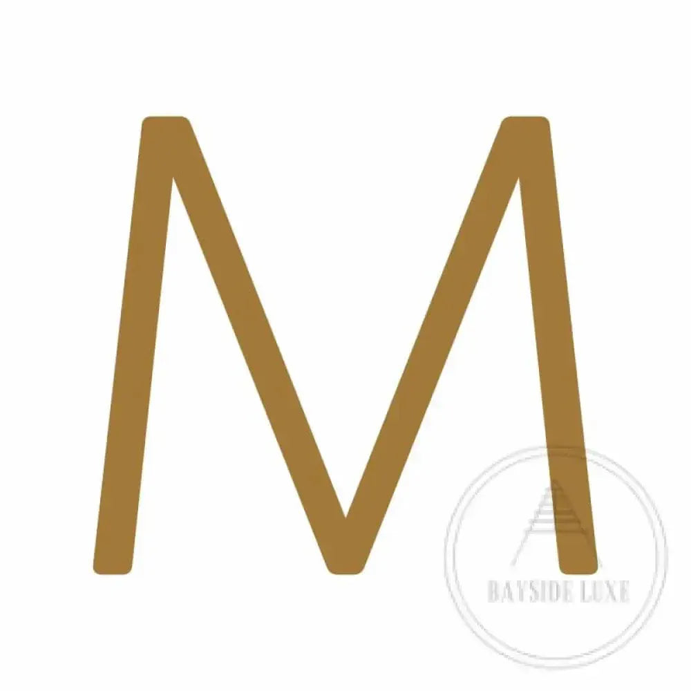 House Numbers and Letters 10 cm / M Bayside Luxe Signage - Solid Antique Brass Floating Numbers and Letters - Watson's Bay 10cm