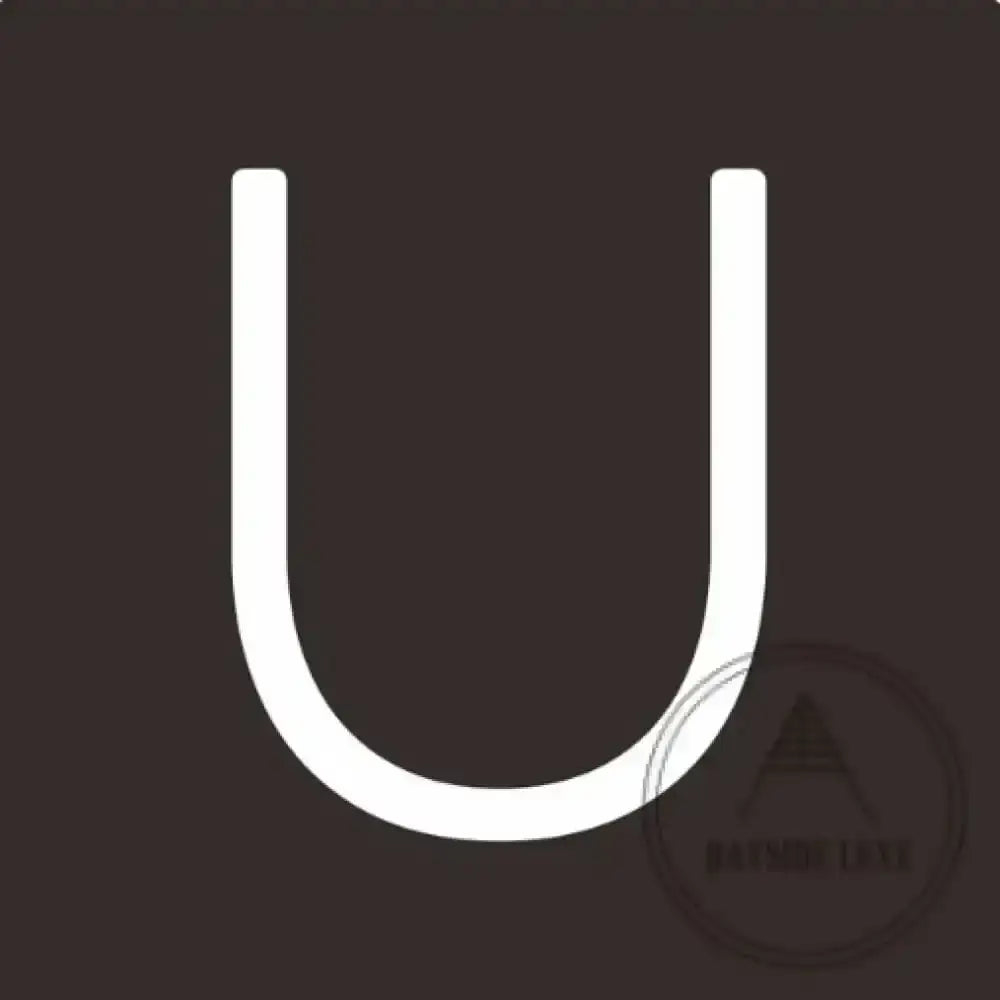 House Numbers and Letters 10 cm / U Bayside Luxe Signage - Solid White Brass Numbers and Letters - Watson's Bay 10cm