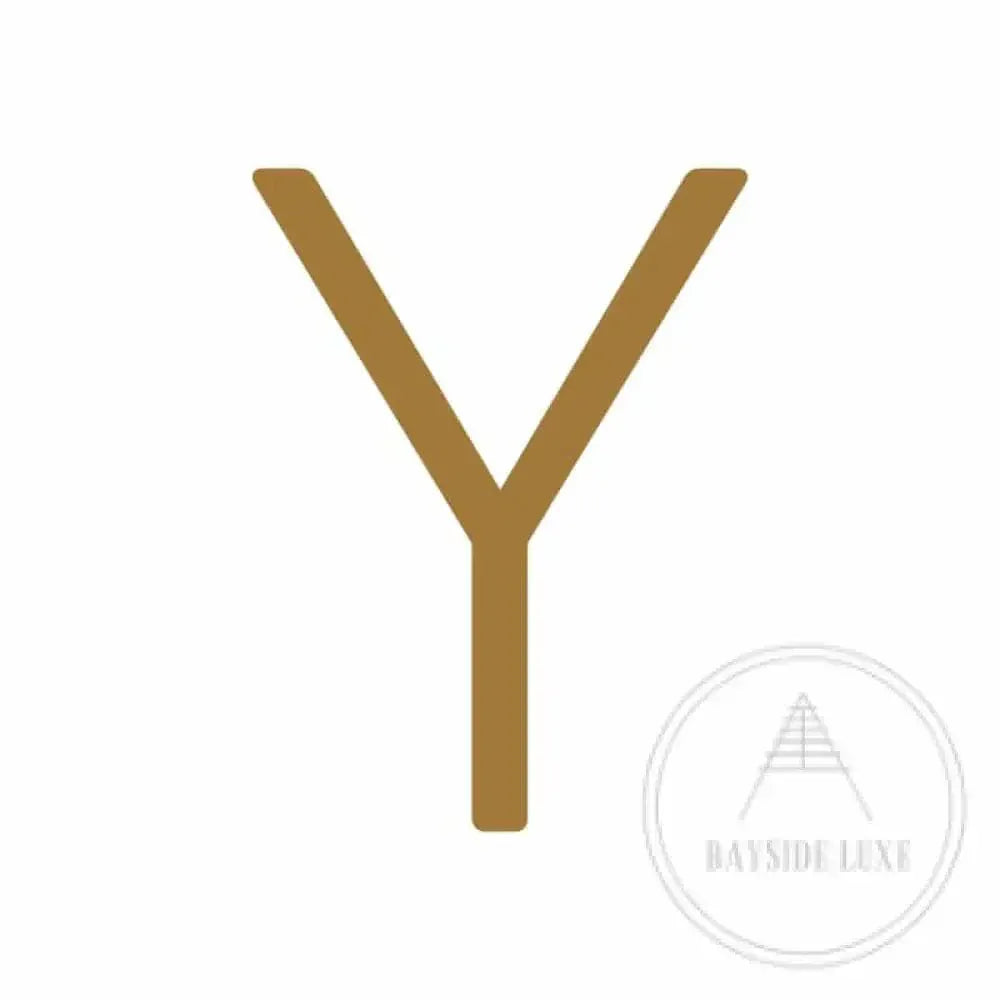 House Numbers and Letters 10 cm / Y Bayside Luxe Signage - Solid Antique Brass Floating Numbers and Letters - Watson's Bay 10cm