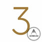 House Numbers and Letters 15 cm / 3 Bayside Luxe Signage - Solid Antique Brass Floating Numbers and Letters - Watson's Bay 15cm