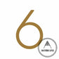 House Numbers and Letters 15 cm / 6 Bayside Luxe Signage - Solid Antique Brass Floating Numbers and Letters - Watson's Bay 15cm