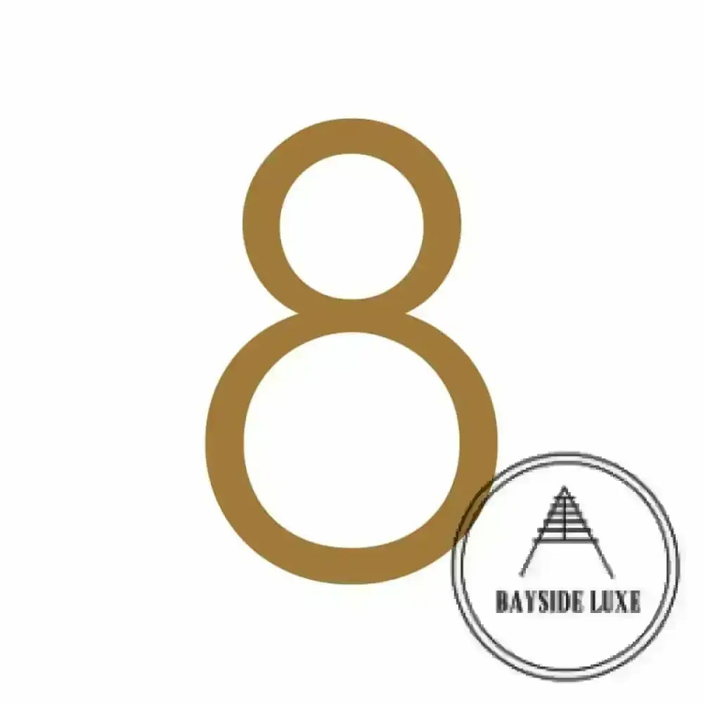 House Numbers and Letters 15 cm / 8 Bayside Luxe Signage - Solid Antique Brass Floating Numbers and Letters - Watson's Bay 15cm