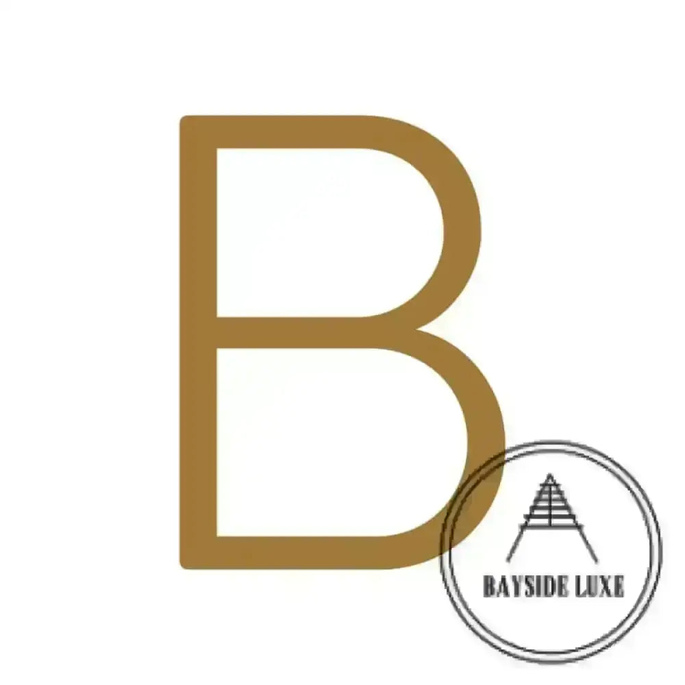 House Numbers and Letters 15 cm / B Bayside Luxe Signage - Solid Antique Brass Floating Numbers and Letters - Watson's Bay 15cm