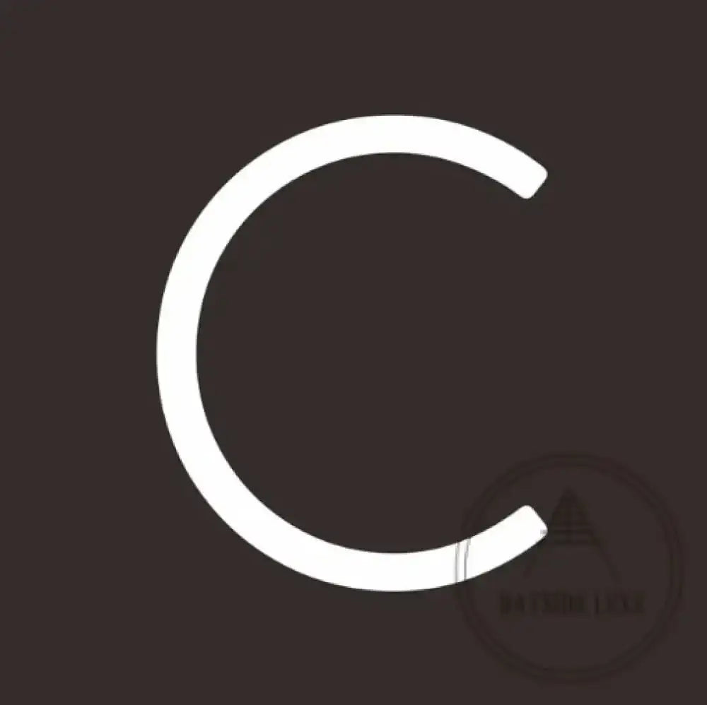 House Numbers and Letters 15 cm / C Bayside Luxe Signage - Solid White Brass Numbers and Letters - Watson's Bay 15cm