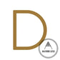 House Numbers and Letters 15 cm / D Bayside Luxe Signage - Solid Antique Brass Floating Numbers and Letters - Watson's Bay 15cm