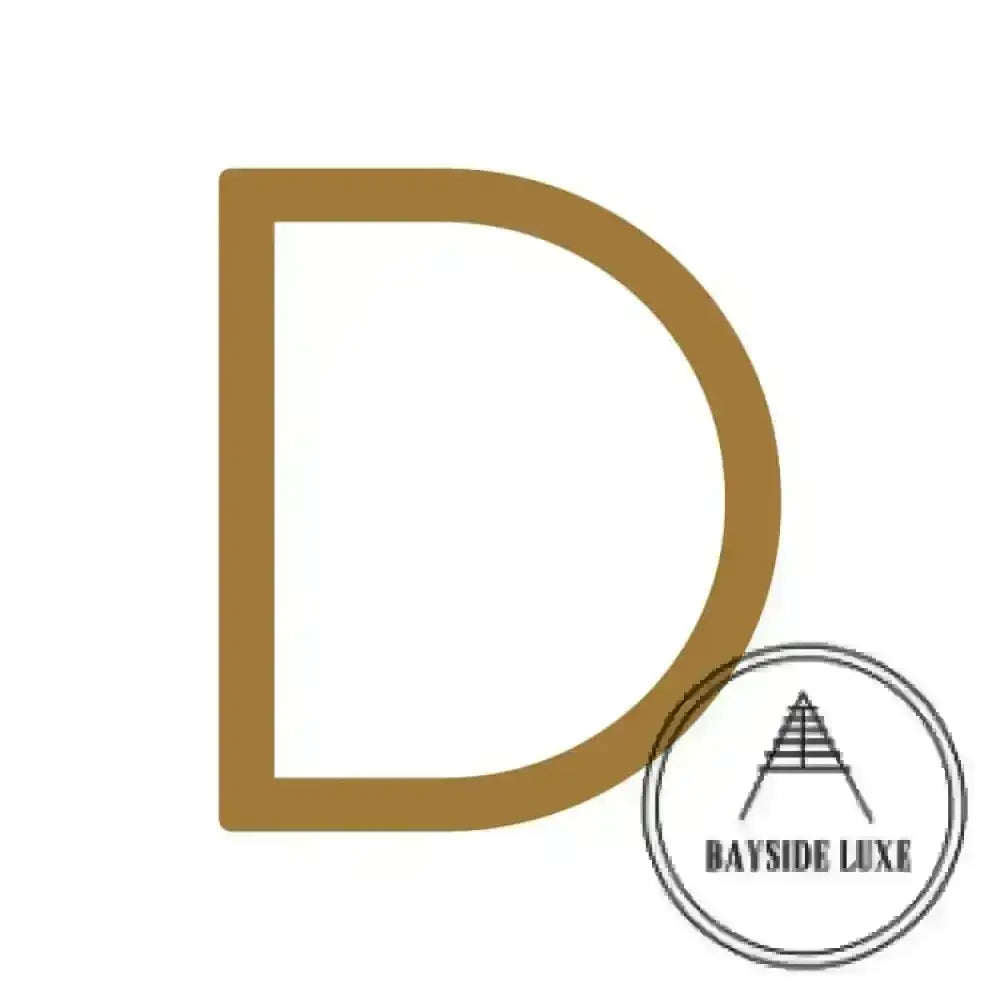 House Numbers and Letters 15 cm / D Bayside Luxe Signage - Solid Antique Brass Floating Numbers and Letters - Watson's Bay 15cm