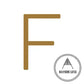 House Numbers and Letters 15 cm / F Bayside Luxe Signage - Solid Antique Brass Floating Numbers and Letters - Watson's Bay 15cm