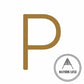 House Numbers and Letters 15 cm / P Bayside Luxe Signage - Solid Antique Brass Floating Numbers and Letters - Watson's Bay 15cm