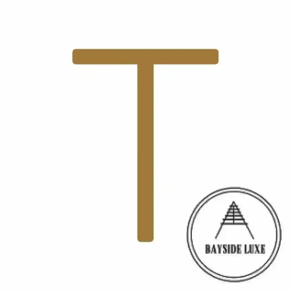 House Numbers and Letters 15 cm / T Bayside Luxe Signage - Solid Antique Brass Floating Numbers and Letters - Watson's Bay 15cm