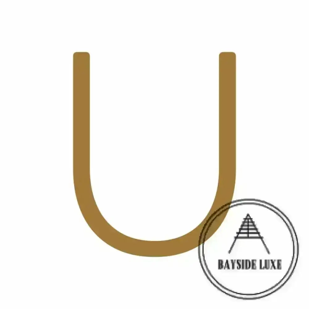 House Numbers and Letters 15 cm / U Bayside Luxe Signage - Solid Antique Brass Floating Numbers and Letters - Watson's Bay 15cm