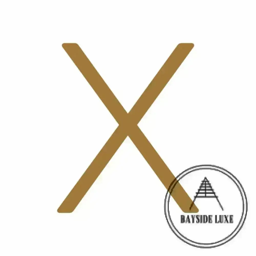 House Numbers and Letters 15 cm / X Bayside Luxe Signage - Solid Antique Brass Floating Numbers and Letters - Watson's Bay 15cm