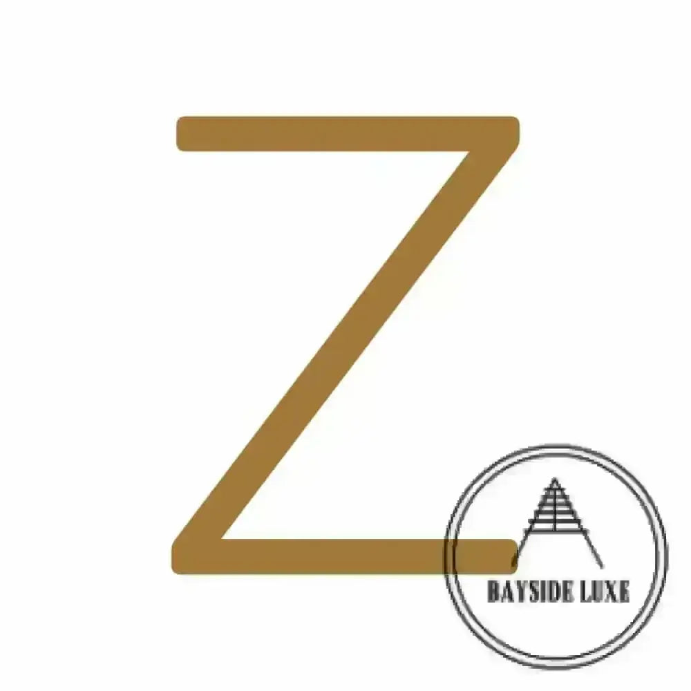 House Numbers and Letters 15 cm / Z Bayside Luxe Signage - Solid Antique Brass Floating Numbers and Letters - Watson's Bay 15cm