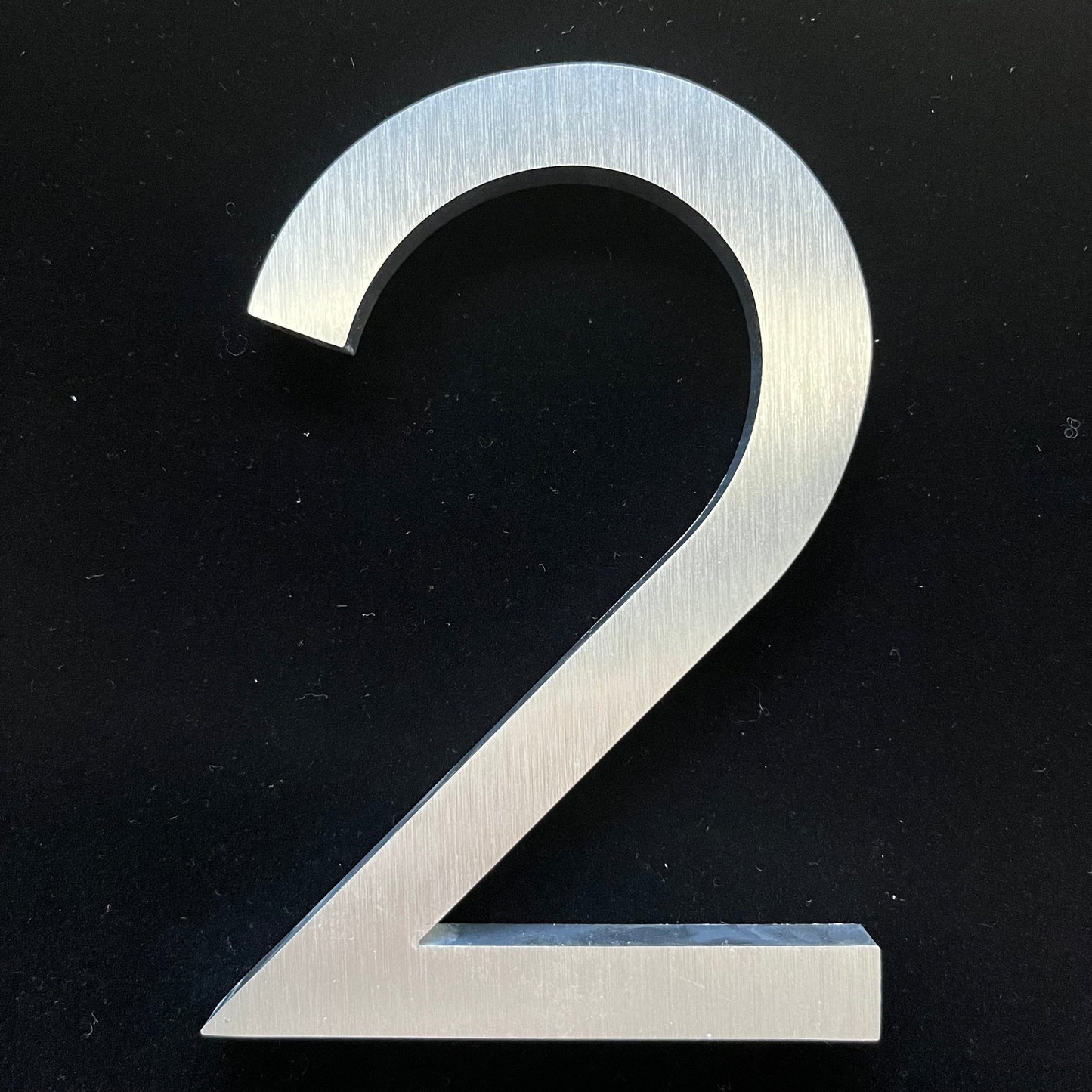 House Numbers and Letters 2 / 150mm / Brushed Silver Bayside Luxe Modern Floating House Numbers - Brushed Silver 150mm