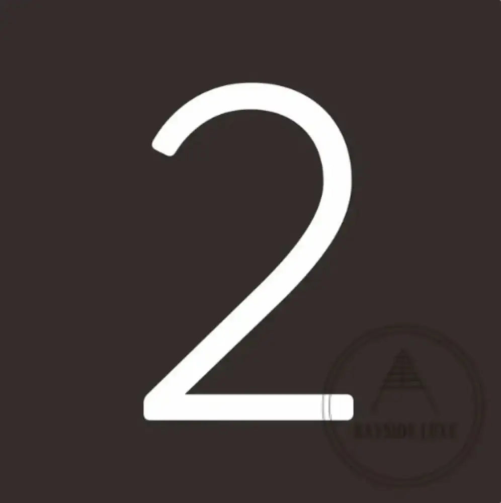 House Numbers and Letters 20 cm / 2 Bayside Luxe Signage - Solid White Brass Numbers and Letters - Watson's Bay 20cm