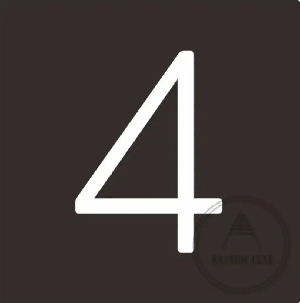 House Numbers and Letters 20 cm / 4 Bayside Luxe Signage - Solid White Brass Numbers and Letters - Watson's Bay 20cm