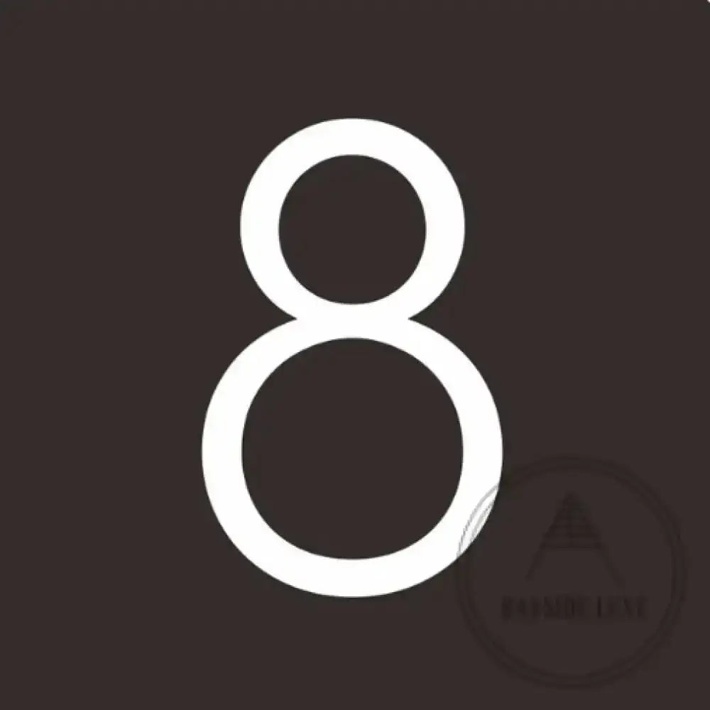 House Numbers and Letters 20 cm / 8 Bayside Luxe Signage - Solid White Brass Numbers and Letters - Watson's Bay 20cm