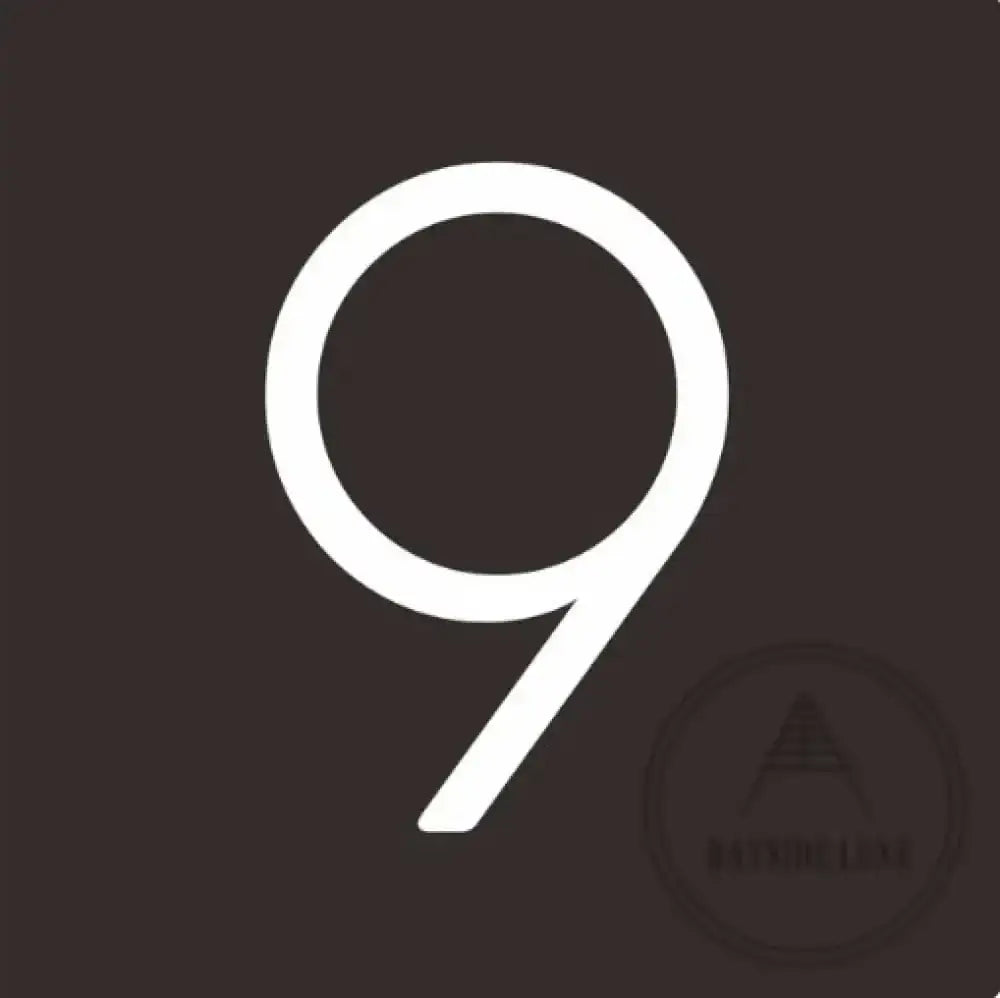 House Numbers and Letters 20 cm / 9 Bayside Luxe Signage - Solid White Brass Numbers and Letters - Watson's Bay 20cm